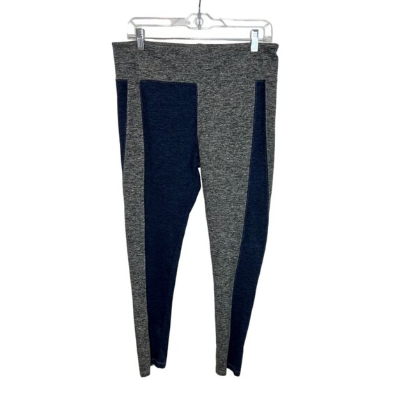 Free people fp movement Boro colorblock Blue Gray leggings - Size L - Picture 2 of 7
